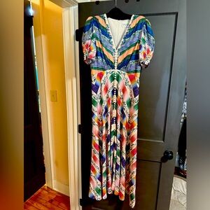 Saloni worn once size 10 silk dress.